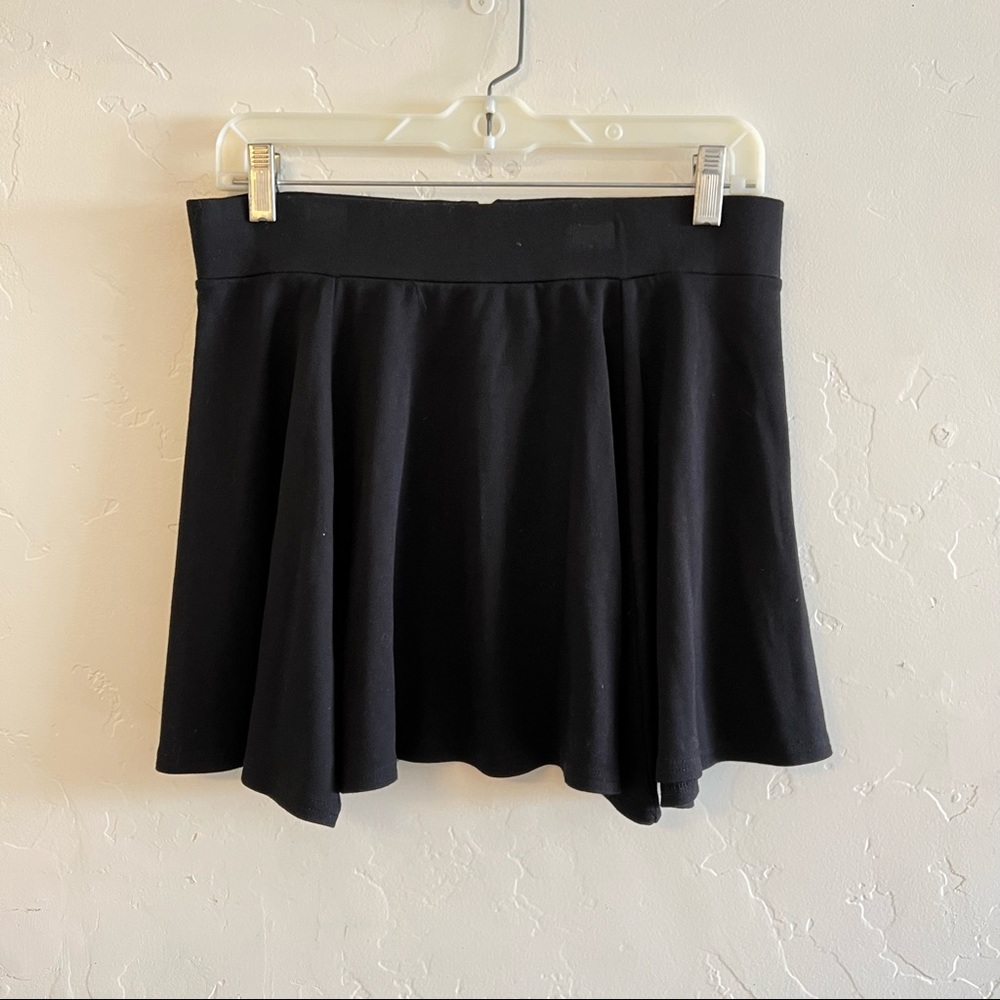 Divided Black Knit Skater Skirt Medium